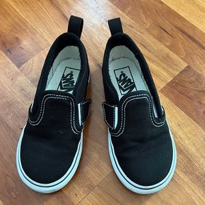 Kids black Vans size 9 US Toddler
